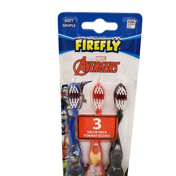 Marvel Avengers 3 Pack Childrens Soft Toothbrushes NEW Captain America - Picture 3 of 7